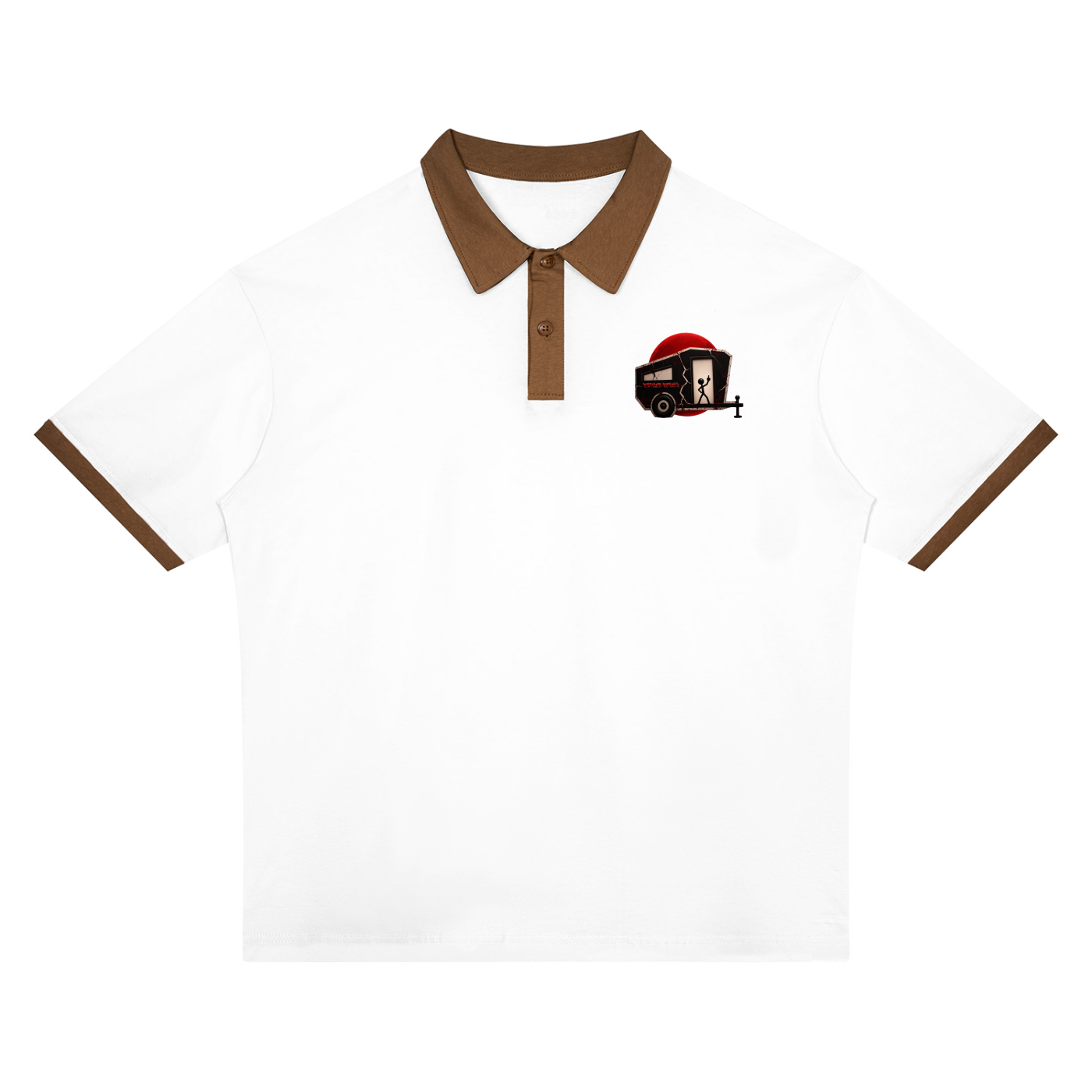 RAISED ROUGH Charlie and Snoopy Unisex Color Block Polo Shirt