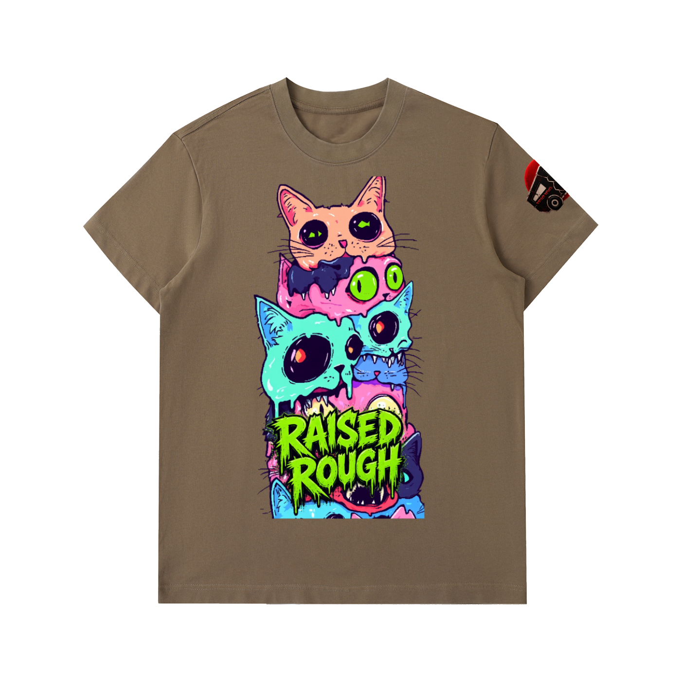 Raised Rough_Triple Scoop Drip_Essential Heavyweight Cotton T-Shirt