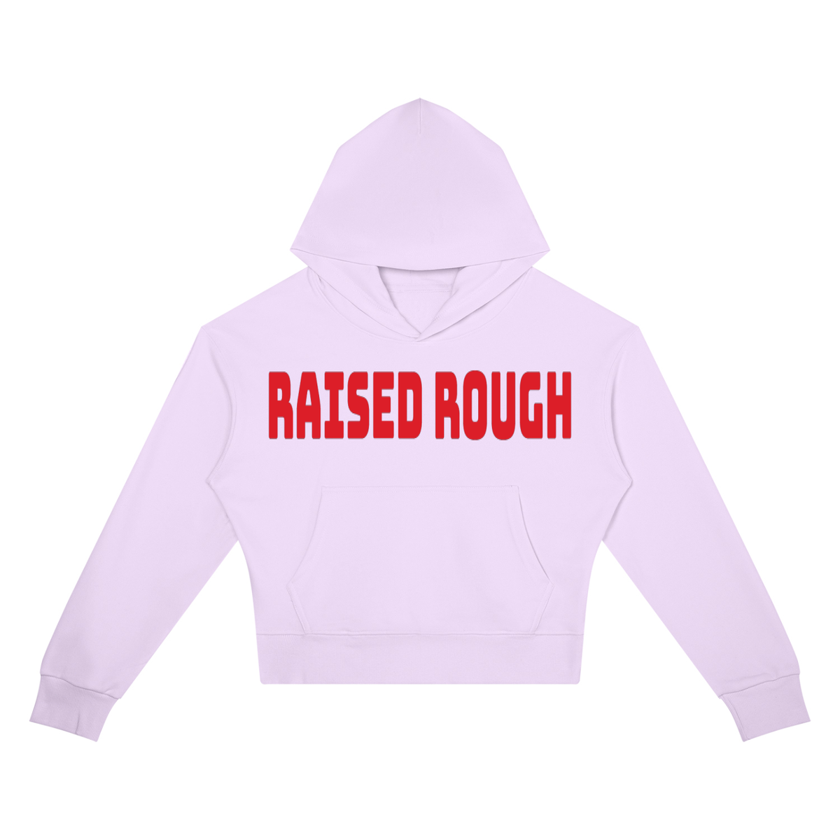 RAISED ROUGH Mouth full Women’s Crop Drop Shoulder Hoodie