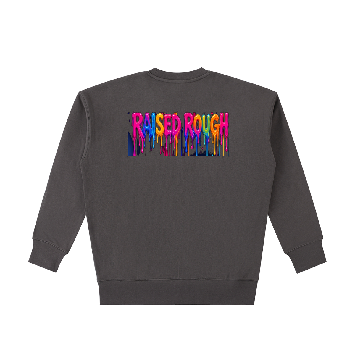 RAISED ROUGH Psychedelic Drip Essential Heavyweight Cotton Sweatshirt