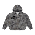 Raised Rough Logo hoodieUnisex Vintage Wash Leopard Full Zip Hoodie