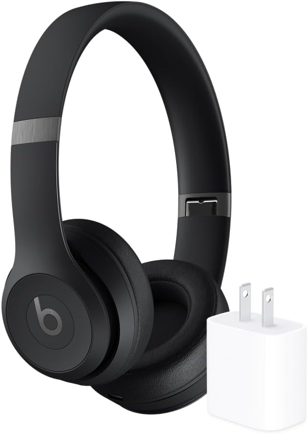Beats Solo 4 - Wireless On-Ear Bluetooth Headphones, Up to 50-Hour Battery Life, Ultra-Lightweight Comfort, Powerful and Balanced Sound, Apple & Android Compatible - Matte Black