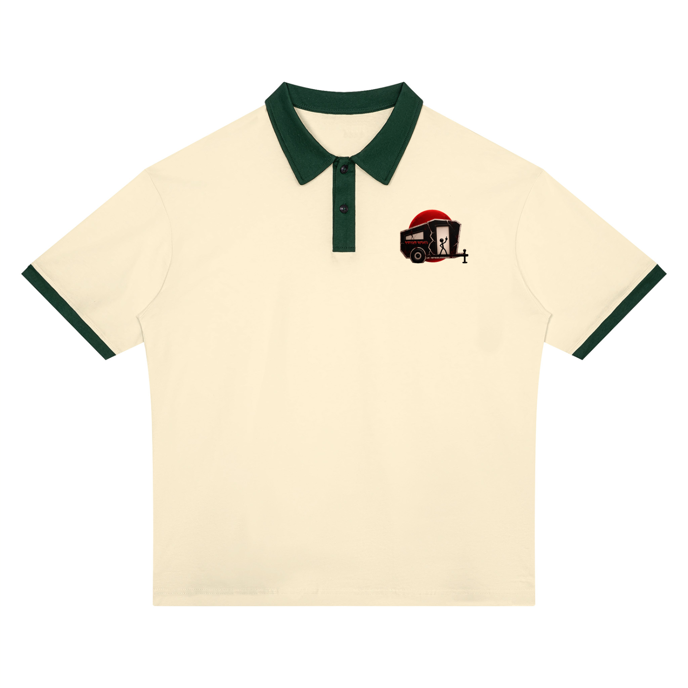 RAISED ROUGH Charlie and Snoopy Unisex Color Block Polo Shirt