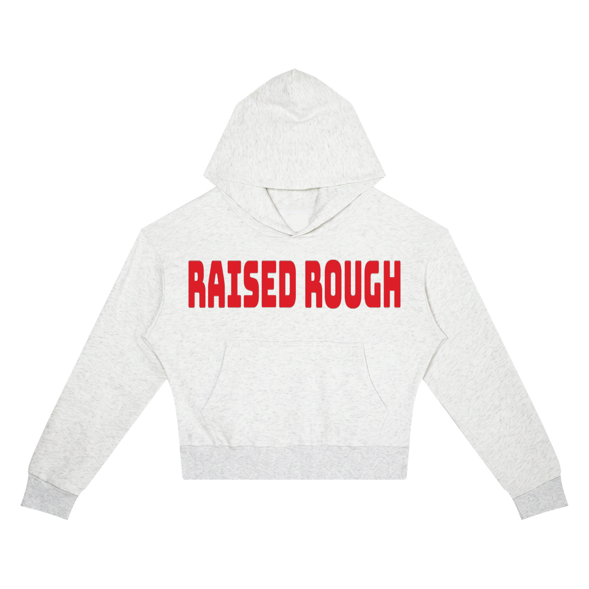 RAISED ROUGH Mouth full Women’s Crop Drop Shoulder Hoodie