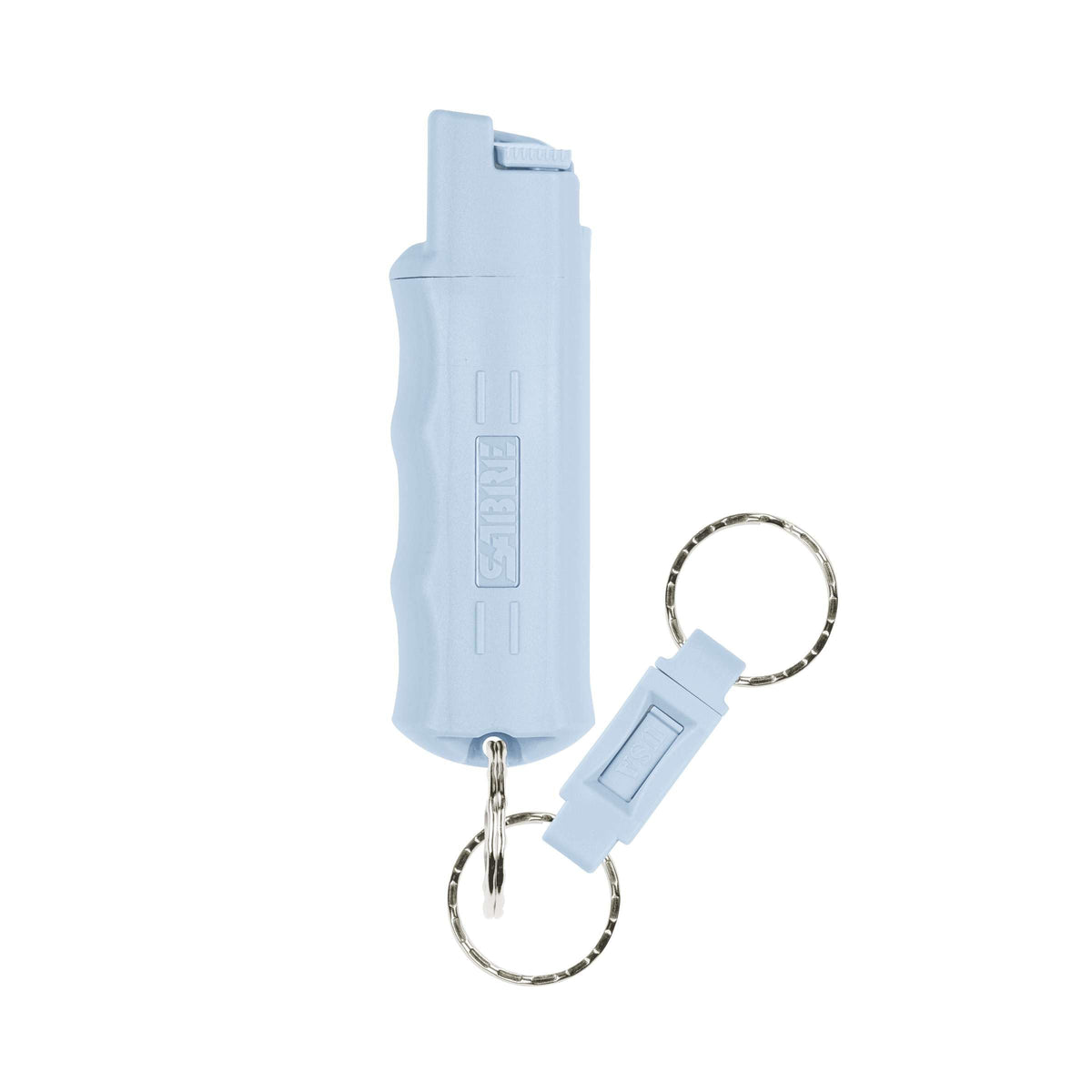 Sabre Pepper Spray with Quick Release Keychain for Self Defense – Maximum Police Strength OC Spray with UV Marking Dye, Twist Lock Safety, Finger Grip, 10‑Second Spray, 14‑ft Range, Made in USA