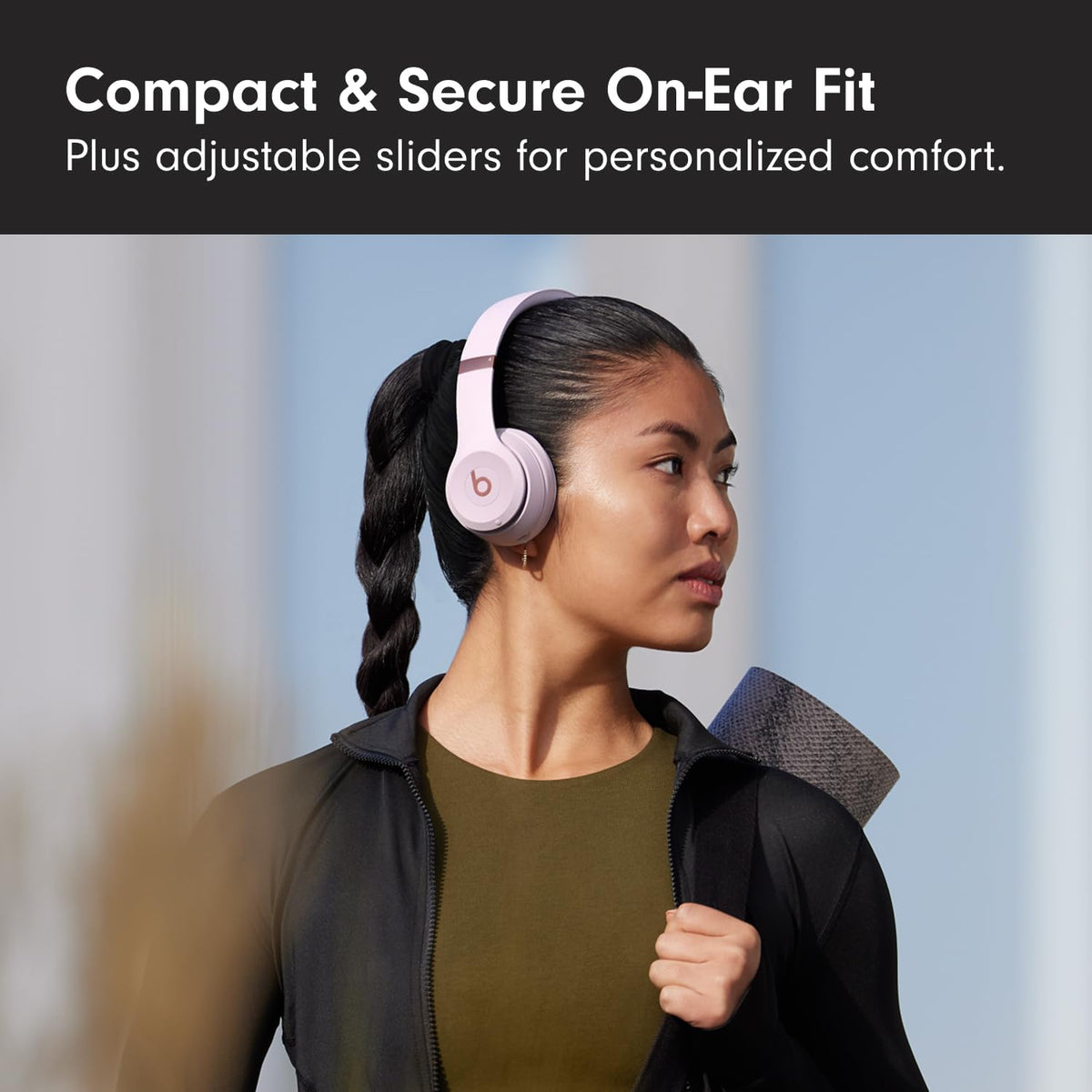 Beats Solo 4 - Wireless On-Ear Bluetooth Headphones, Up to 50-Hour Battery Life, Ultra-Lightweight Comfort, Powerful and Balanced Sound, Apple & Android Compatible - Matte Black