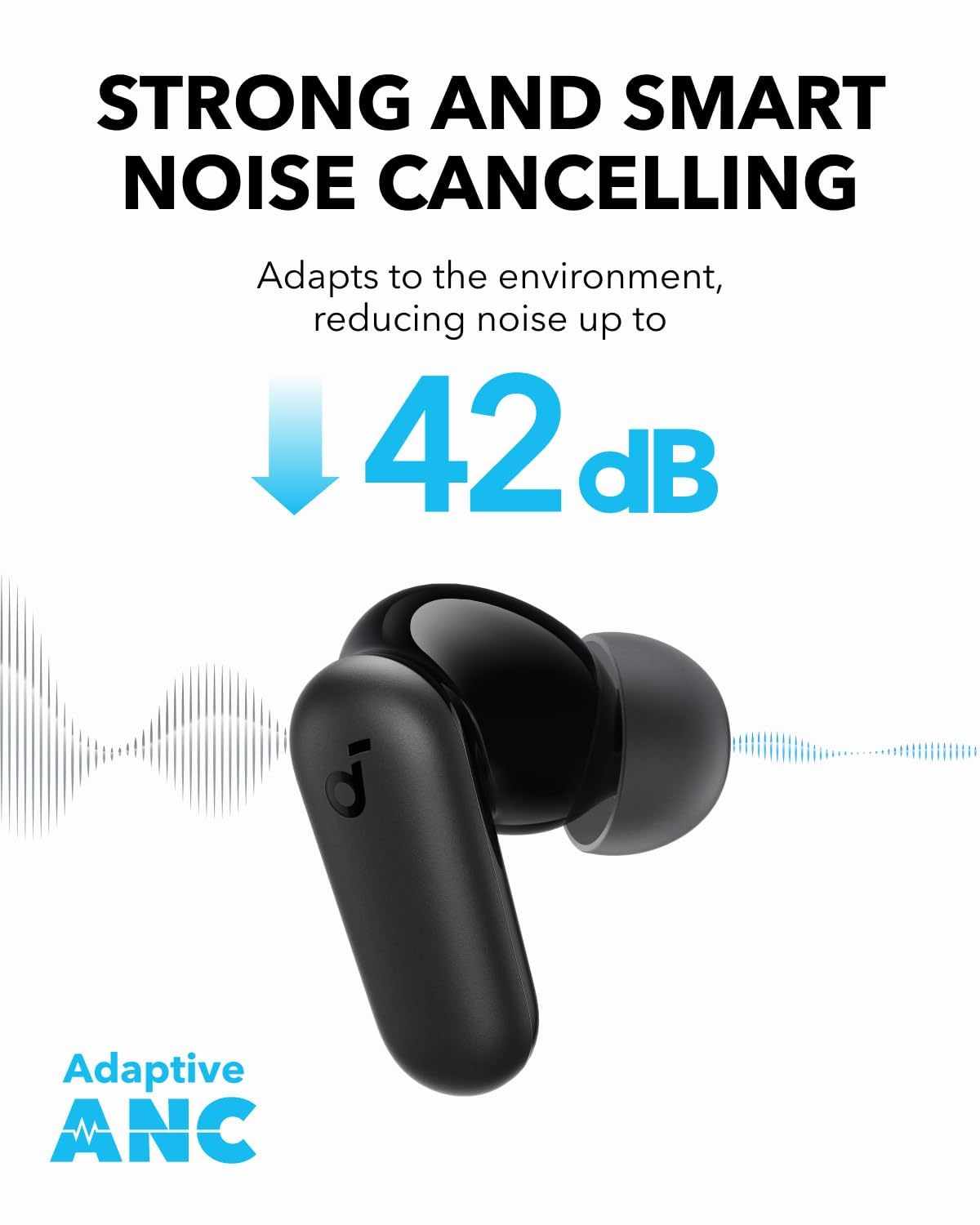 Soundcore P30i by Anker Noise Cancelling Earbuds, Hands-Free Viewing