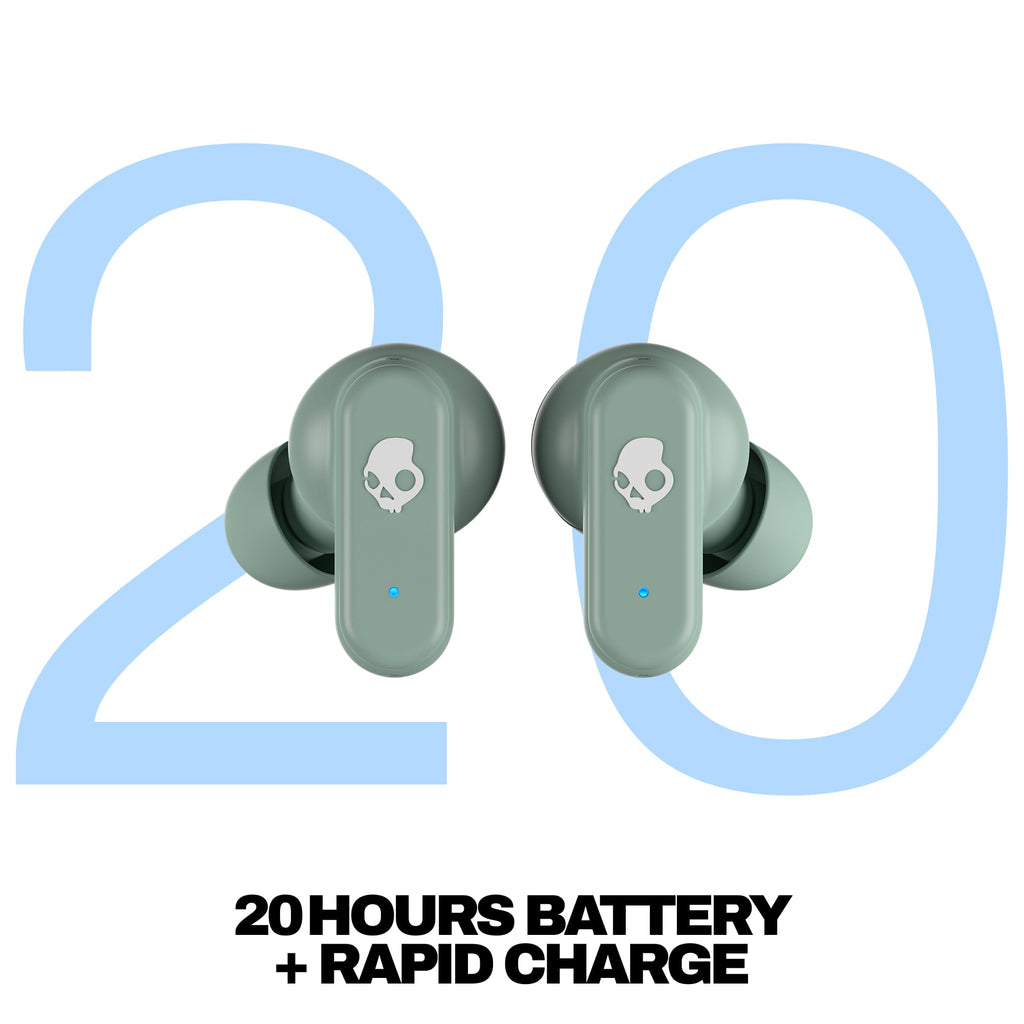 Skullcandy Dime 3 Wireless In-Ear Bluetooth Earbuds - Bone