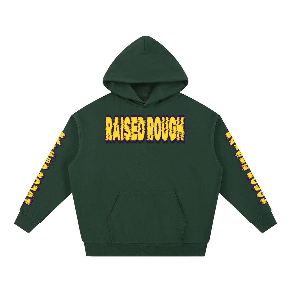 RAISED ROUGH Skull Lightning Heavyweight Hoodie