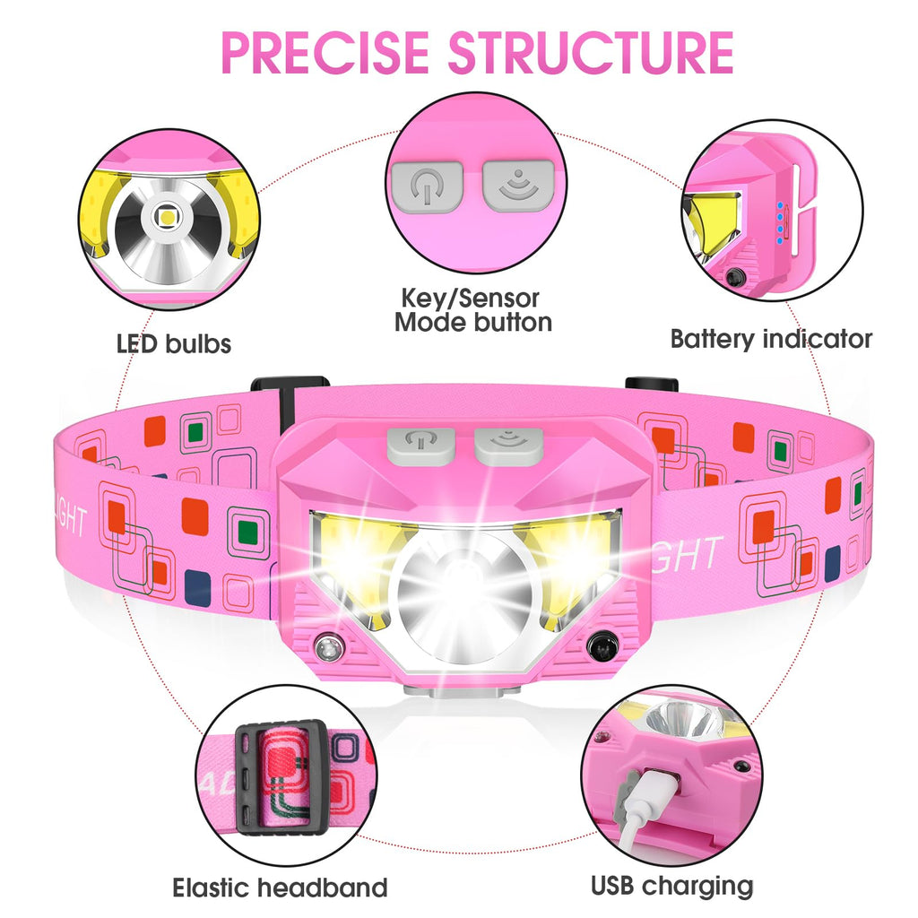 LHKNL Headlamp Flashlight, Lumen Bright Head Lamps LED Rechargeable Camping