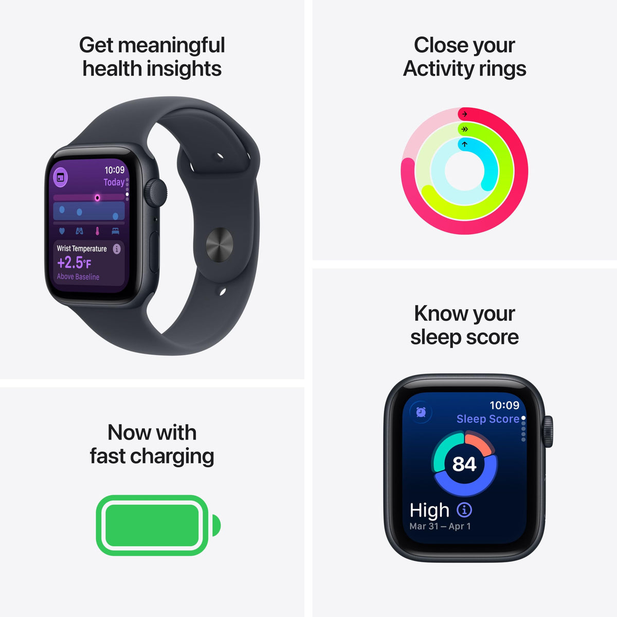 Apple Watch SE 3 [GPS 40mm] Smartwatch with Starlight Aluminum Case with Starlight Sport Band - S/M. Fitness and Sleep Trackers, Heart Rate Monitor, Always-On Display, Water Resistant