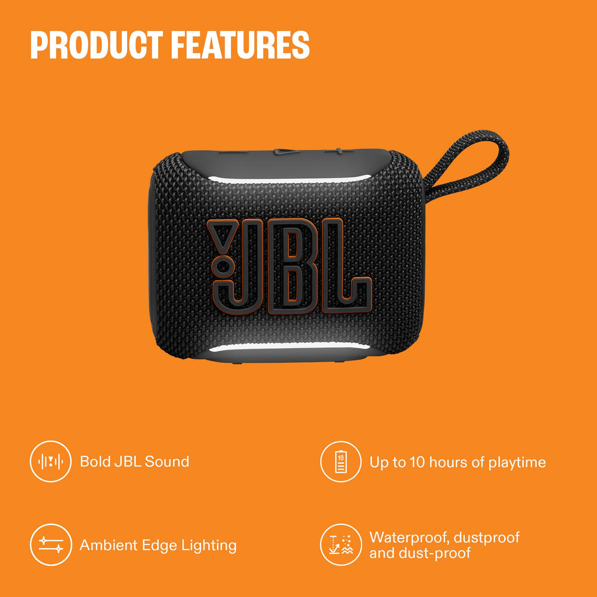 JBL Go 5 Portable Bluetooth Speaker, Waterproof and Dustproof - Purple