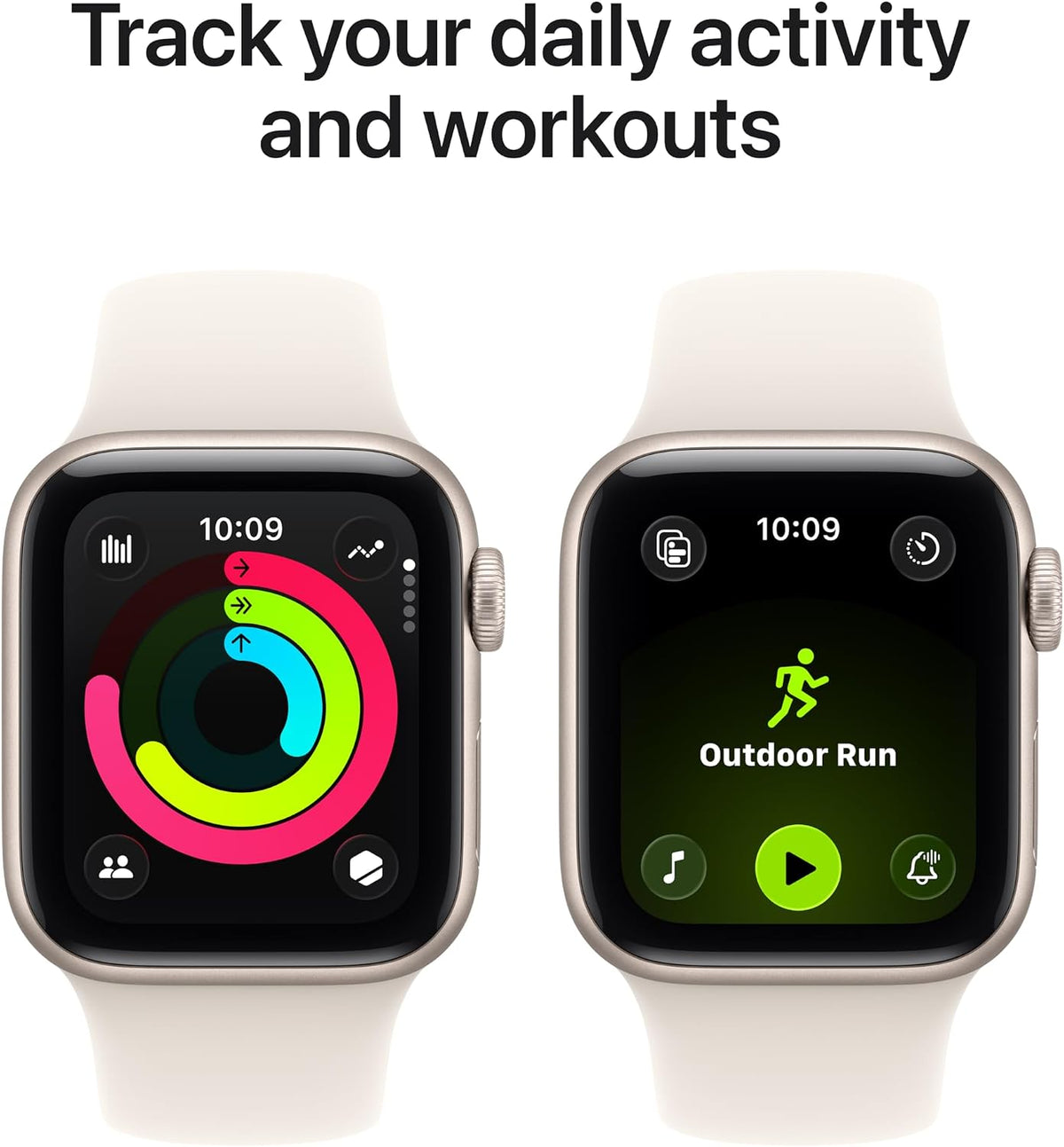 Apple Watch SE 3 [GPS 40mm] Smartwatch with Starlight Aluminum Case with Starlight Sport Band - S/M. Fitness and Sleep Trackers, Heart Rate Monitor, Always-On Display, Water Resistant