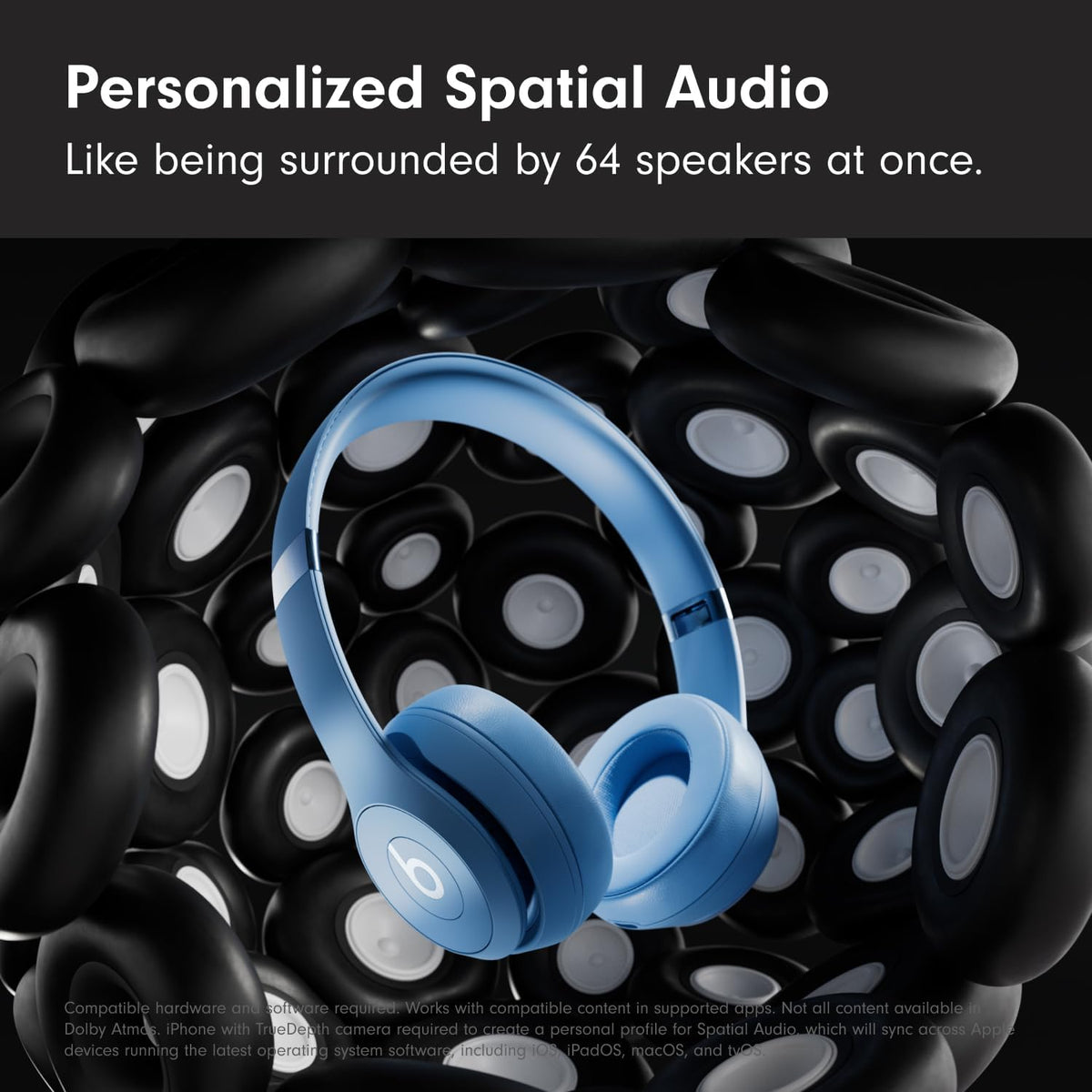 Beats Solo 4 - Wireless On-Ear Bluetooth Headphones, Up to 50-Hour Battery Life, Ultra-Lightweight Comfort, Powerful and Balanced Sound, Apple & Android Compatible - Matte Black