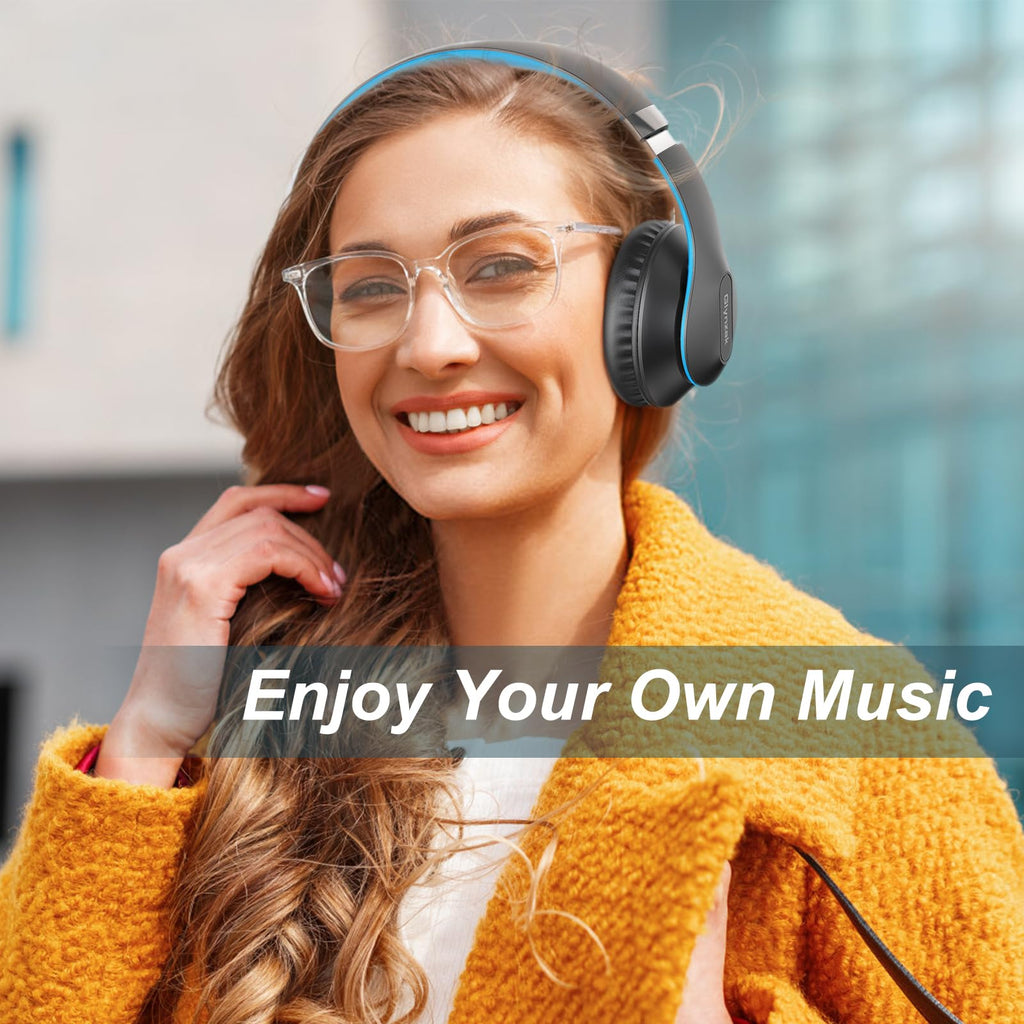 Wireless Bluetooth Headphones Over Ear V6.0 HiFi Stereo with Mic