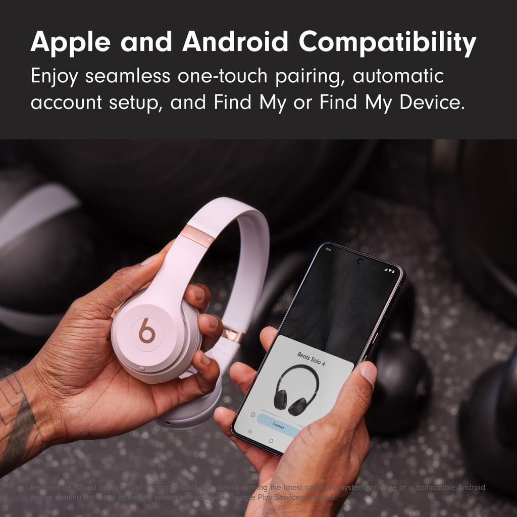 Beats Solo 4 - Wireless On-Ear Bluetooth Headphones, Up to 50-Hour Battery Life, Ultra-Lightweight Comfort, Powerful and Balanced Sound, Apple & Android Compatible - Matte Black