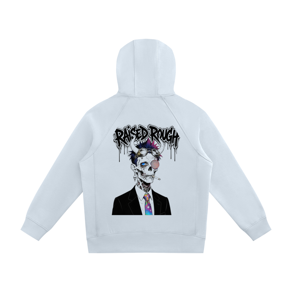 Raised Rough_punkrock_Unisex Raglan Full Zip Hoodie