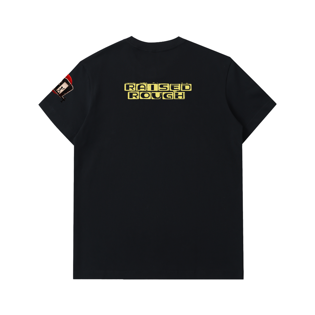 Raised Rough_Ghostly Drip Essential Heavyweight Cotton T-Shirt