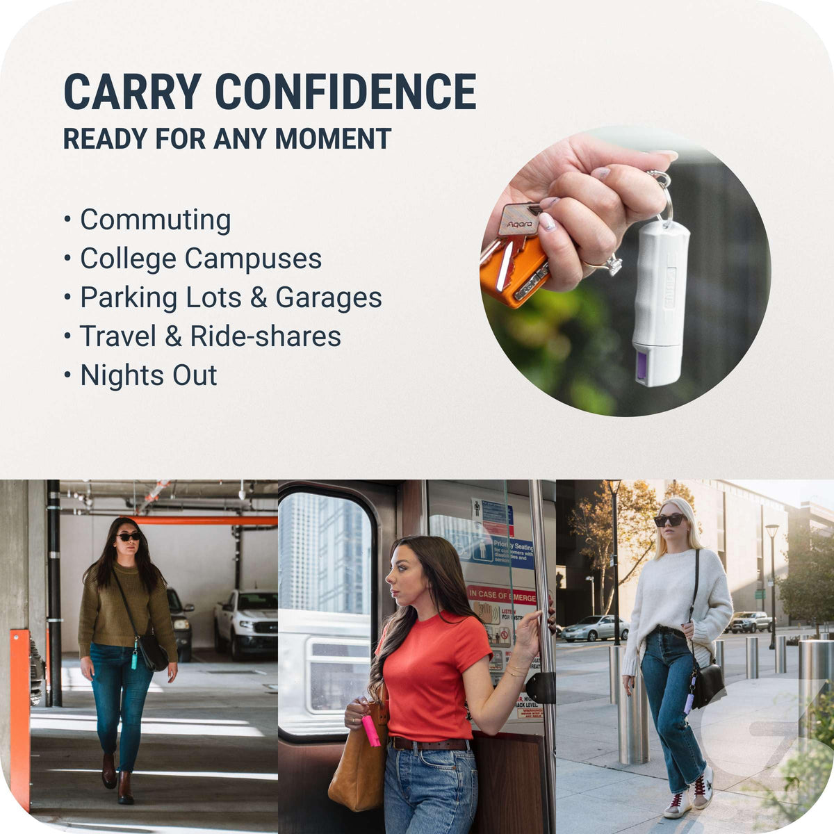 Sabre Pepper Spray with Quick Release Keychain for Self Defense – Maximum Police Strength OC Spray with UV Marking Dye, Twist Lock Safety, Finger Grip, 10‑Second Spray, 14‑ft Range, Made in USA
