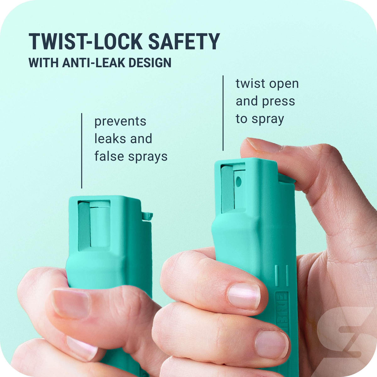 Sabre Pepper Spray with Quick Release Keychain for Self Defense – Maximum Police Strength OC Spray with UV Marking Dye, Twist Lock Safety, Finger Grip, 10‑Second Spray, 14‑ft Range, Made in USA