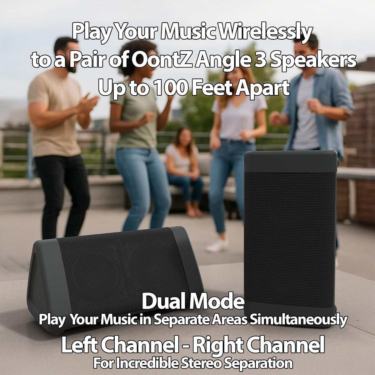 OontZ Angle 3 Gen 4 Portable Bluetooth Speaker, 12W, 24-Hour Playtime