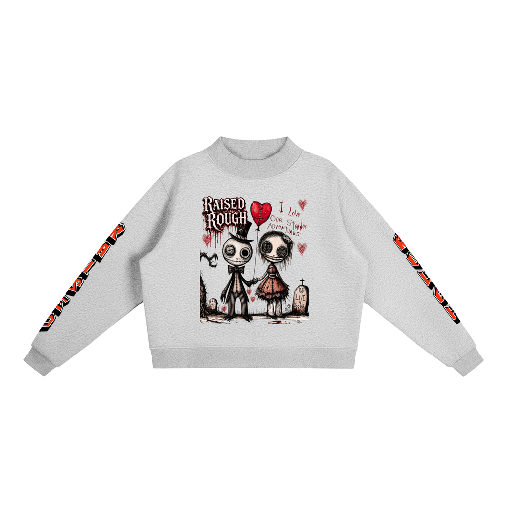 Essential Fleece Mock-Neck Crew Sweatshirt