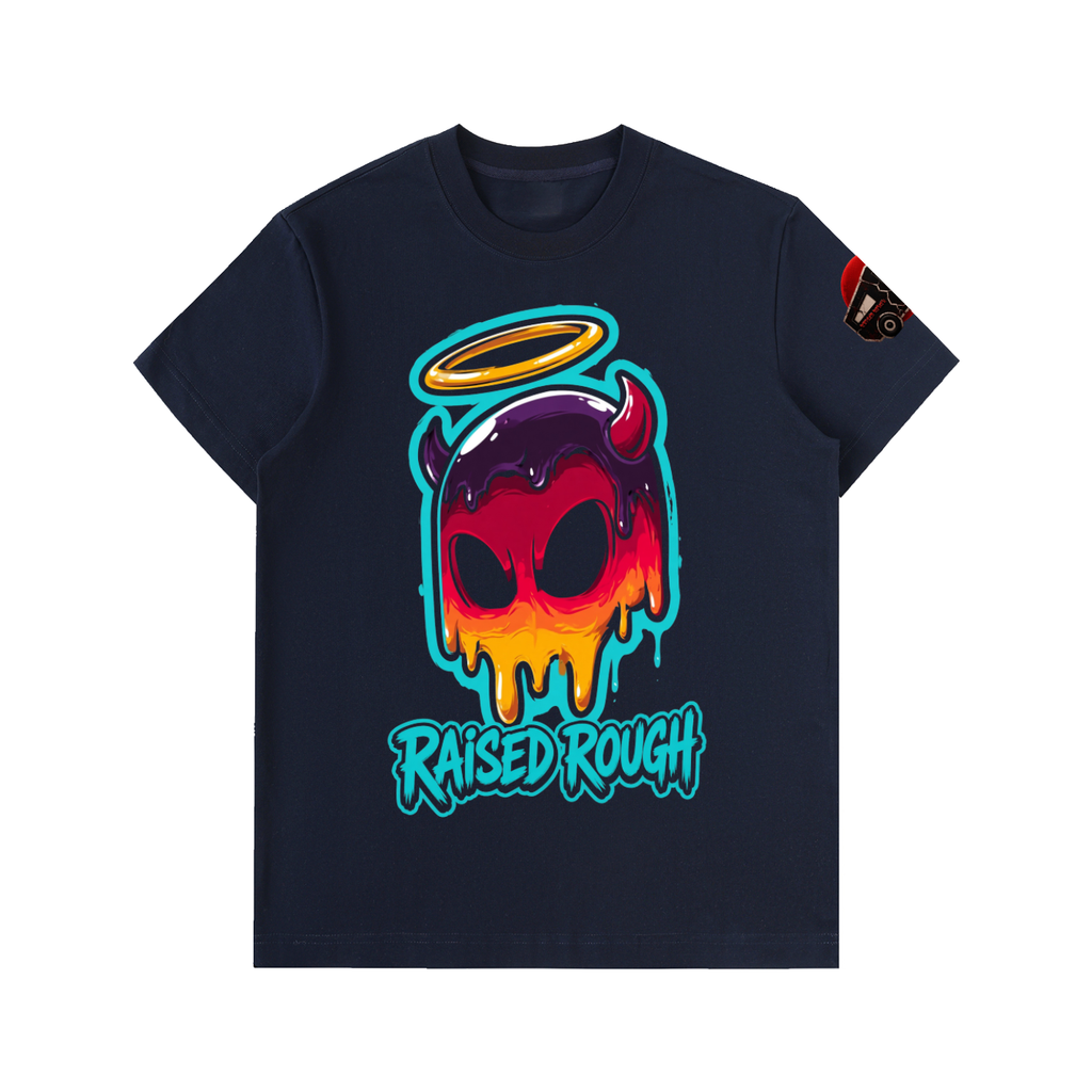 Raised Rough_Ghostly Drip Essential Heavyweight Cotton T-Shirt