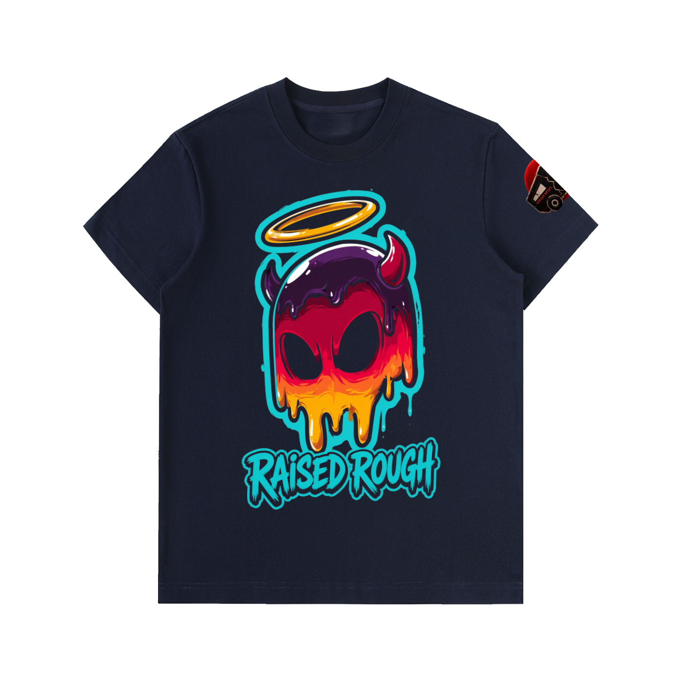 Raised Rough_Ghostly Drip Essential Heavyweight Cotton T-Shirt