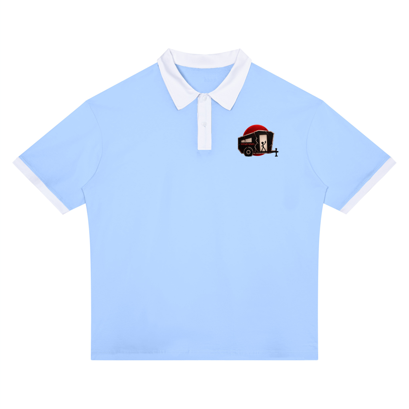 RAISED ROUGH Charlie and Snoopy Unisex Color Block Polo Shirt