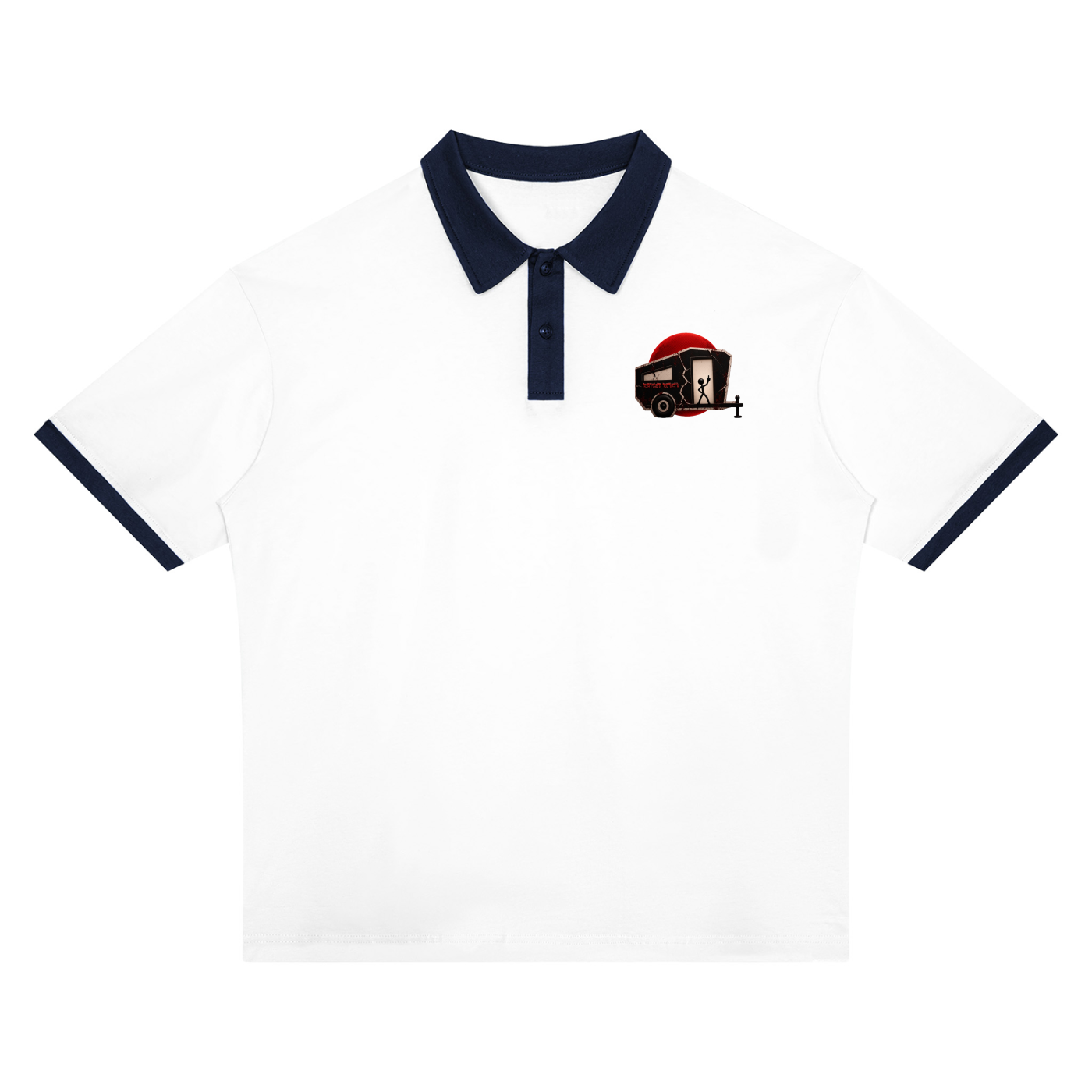 RAISED ROUGH Charlie and Snoopy Unisex Color Block Polo Shirt