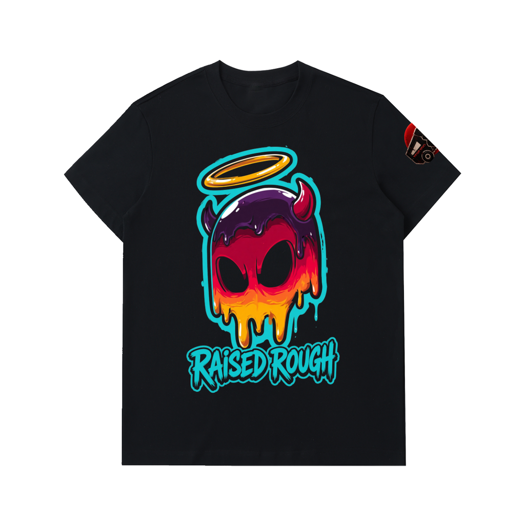 Raised Rough_Ghostly Drip Essential Heavyweight Cotton T-Shirt
