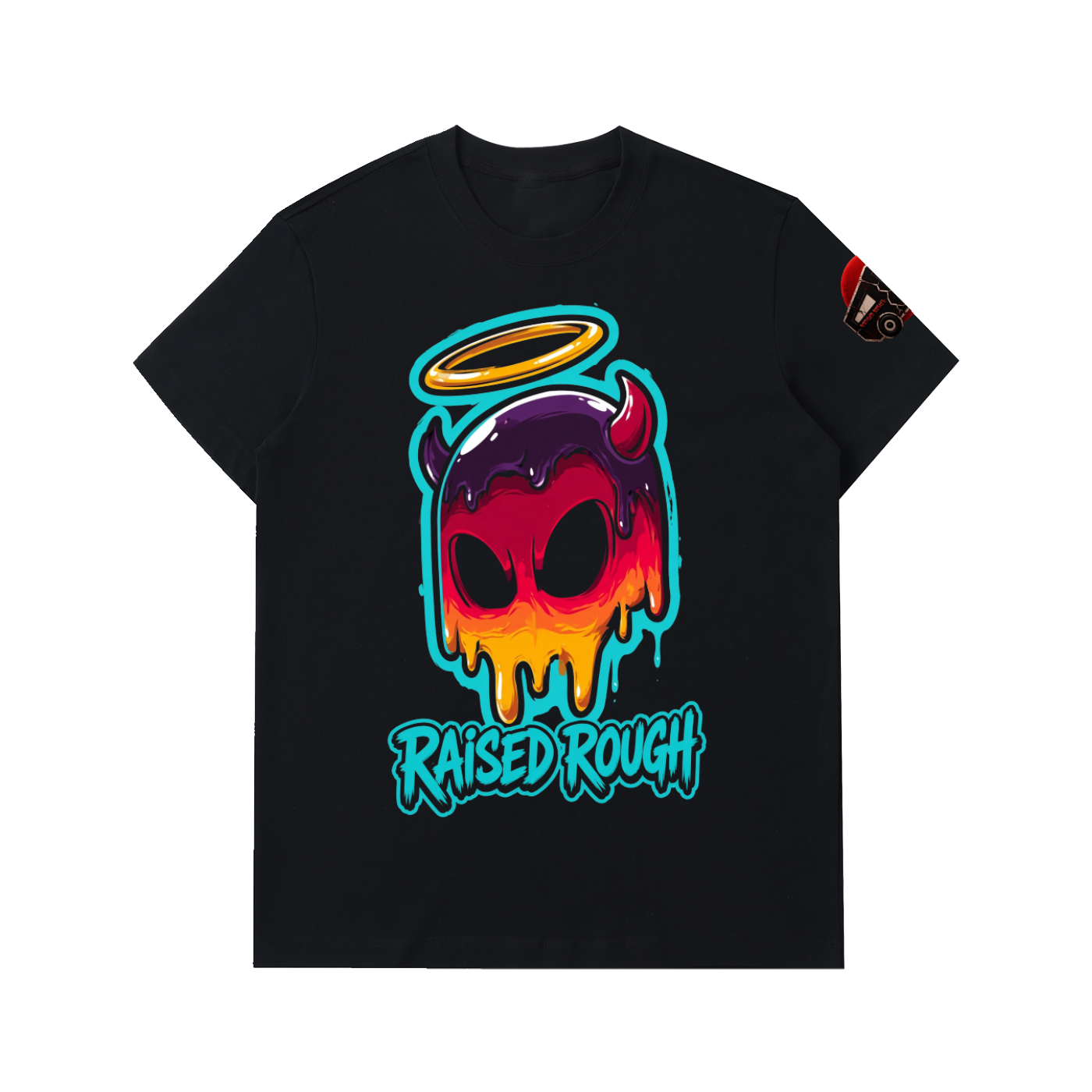Raised Rough_Ghostly Drip Essential Heavyweight Cotton T-Shirt