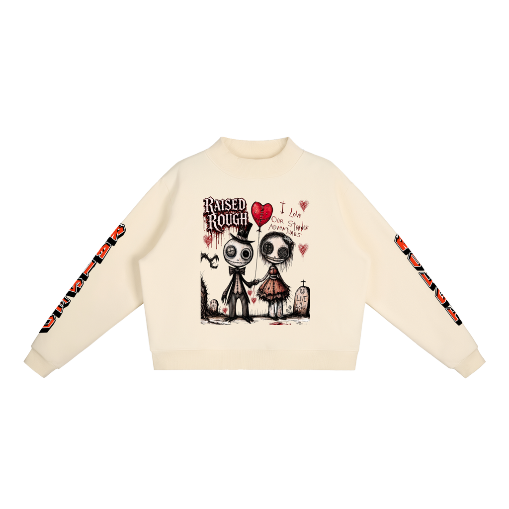 Essential Fleece Mock-Neck Crew Sweatshirt